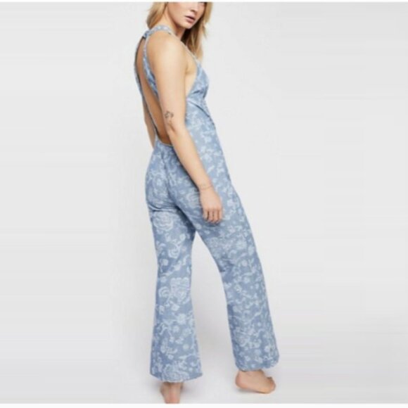 Free People DANCE ALL NIGHT batik overall 10 - Picture 4 of 7